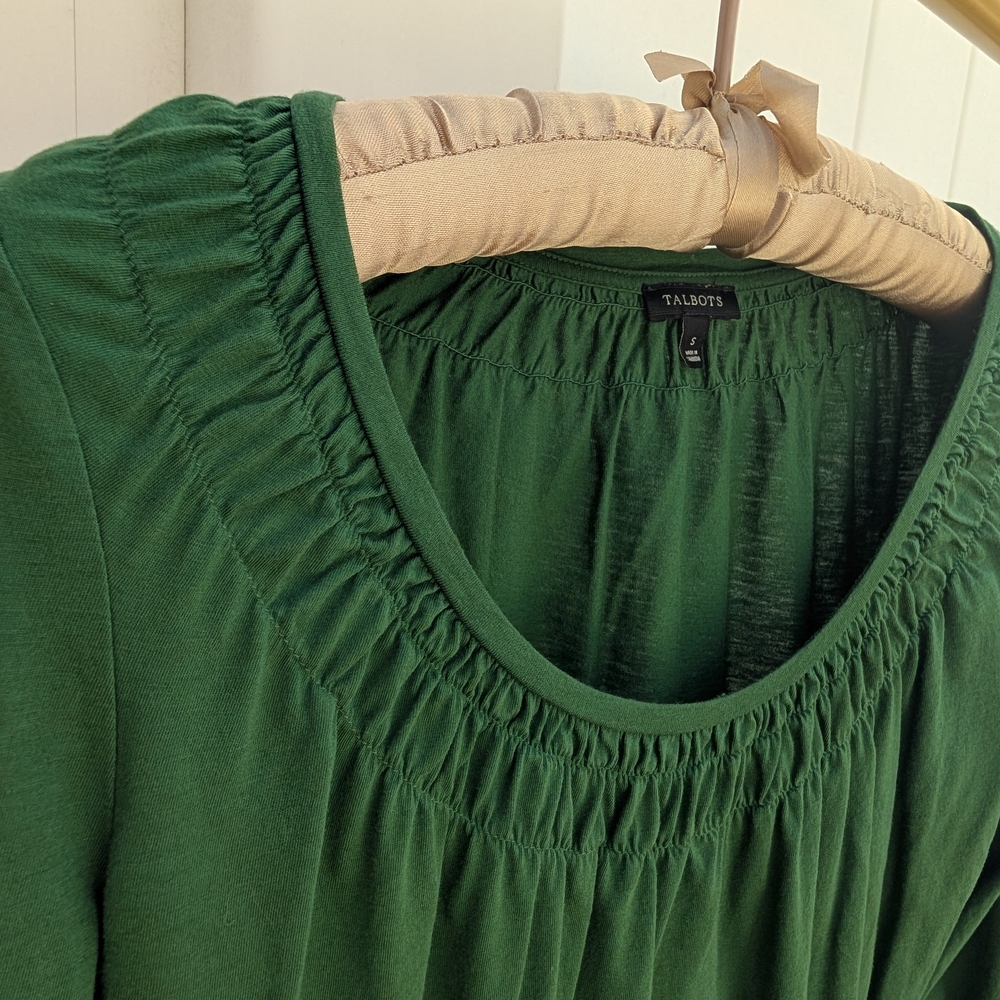 Talbots Kelly Green Women's Top 3/4 Sleeve